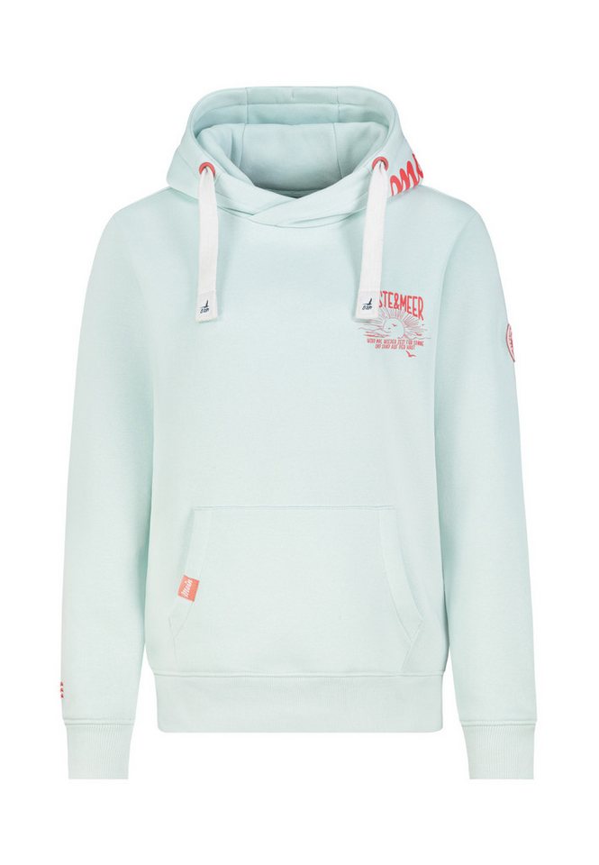 Eight2Nine Kapuzenpullover Damen Hoodie mit Küstenbackprint Sweater, Kapuzensweatshirt mit Kängurutasche, mit Kapuze von Eight2Nine