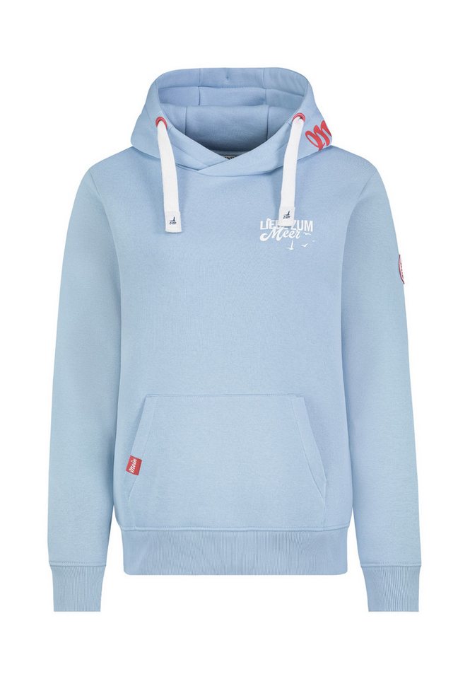 Eight2Nine Kapuzenpullover Damen Hoodie mit Küstenbackprint Sweater, Kapuzensweatshirt mit Kängurutasche, mit Kapuze von Eight2Nine