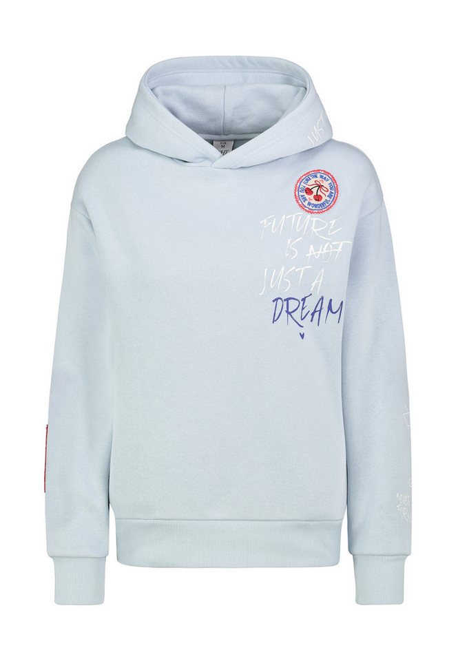 Eight2Nine Kapuzenpullover Damen Hoodie mit auffälligem Pigmentprint Sweater, Kapuzensweatshirt mit seitl. Eingrifftaschen von Eight2Nine