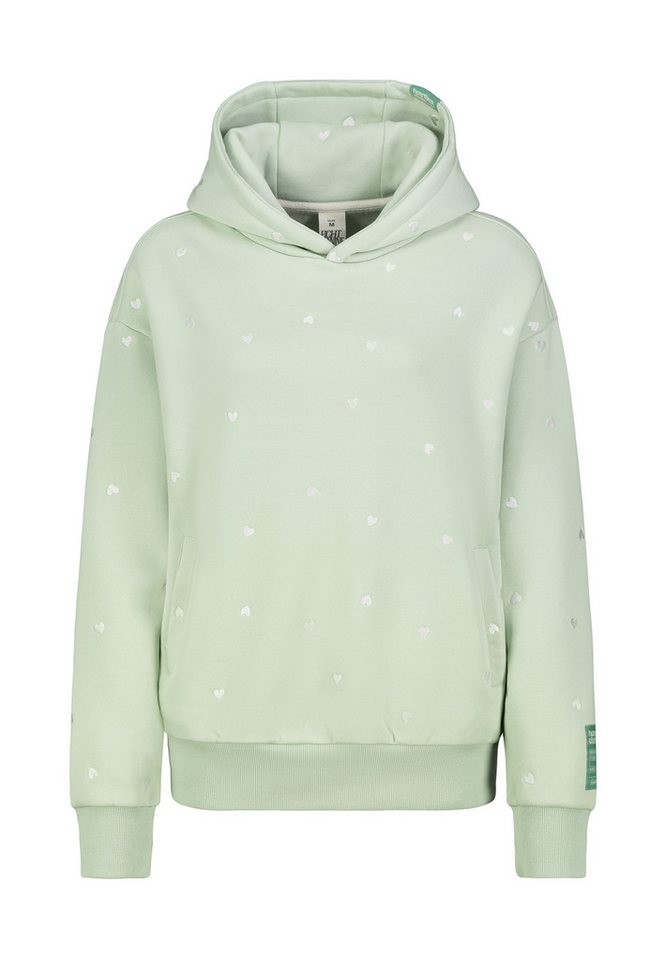 Eight2Nine Kapuzenpullover Damen Hoodie mit süßem Alloverprint Sweater, Kapuzensweatshirt mit seitl. Eingrifftaschen von Eight2Nine