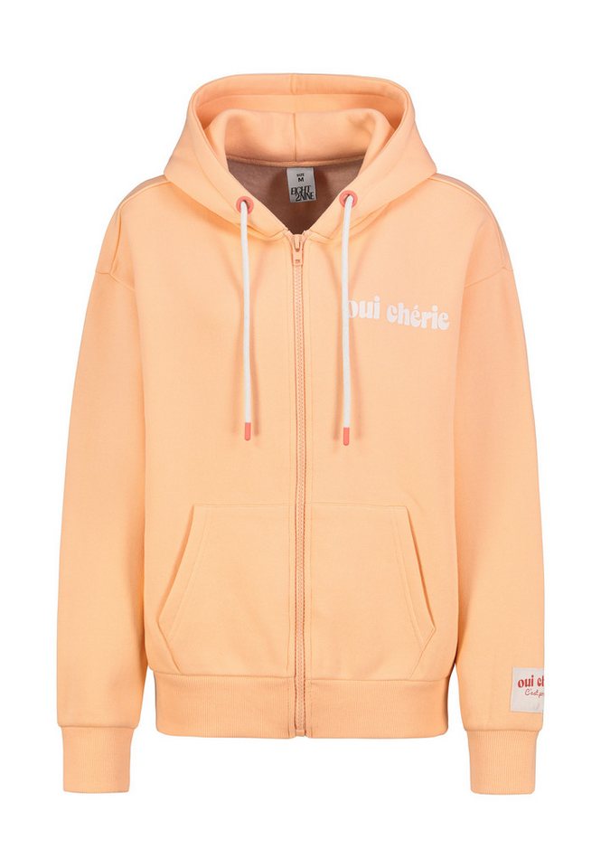 Eight2Nine Kapuzensweatjacke Damen ZIP Sweatjacke mit Backprint Hoodie, Kapuzenpullover, Zipperjacke mit Kängurutasche und Kapuze von Eight2Nine