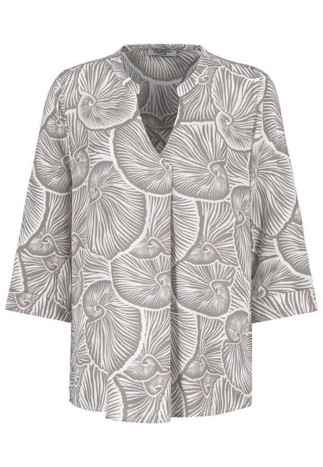 Eight2Nine Langarmbluse DOB Bluse,3/4 Arm mit angesetzter B sea shells: taupe-offwhite von Eight2Nine