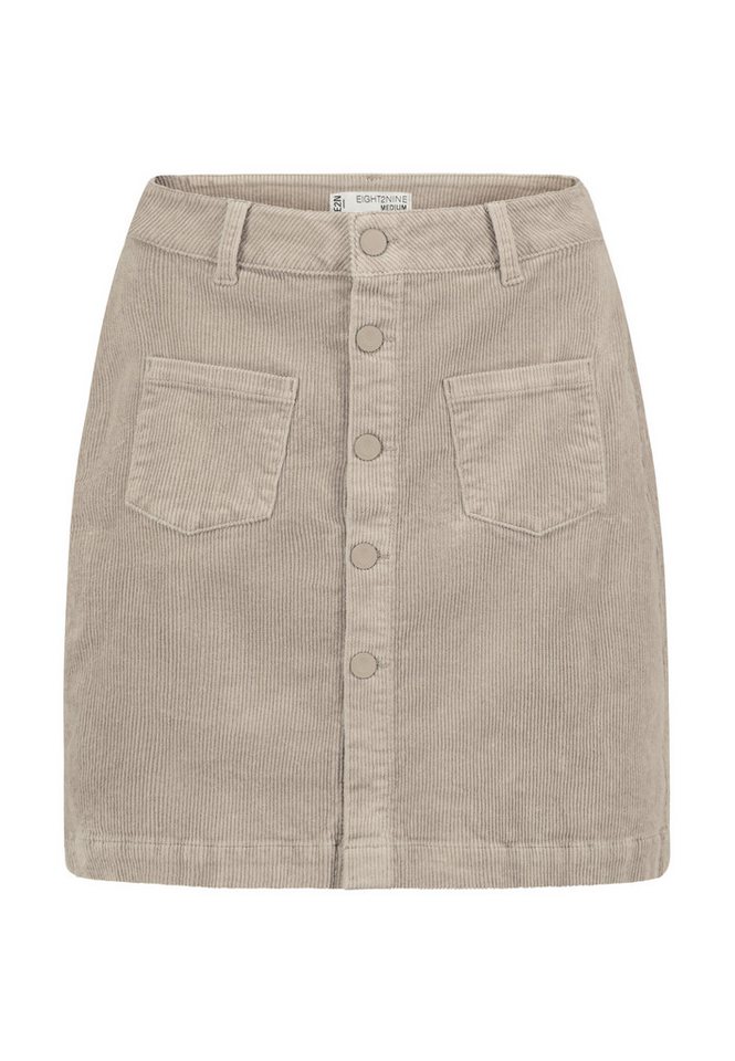 Eight2Nine Minirock Damen Mini Cordrock aufgesetzte Taschen und Kopfle von Eight2Nine