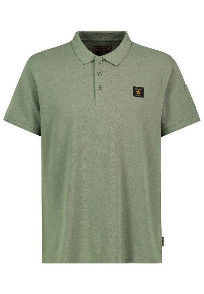 Eight2Nine Poloshirt Mit Knopfleiste und Logo Klassisches Design Solid Poloshirt von Eight2Nine
