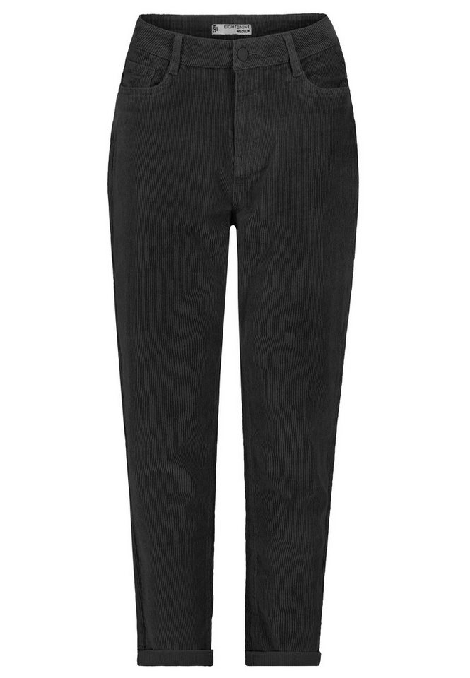 Eight2Nine Stoffhose Damen Kordhose MOM Fit mit Aufschlag 5 Pocket, Gürtelschlaufen von Eight2Nine