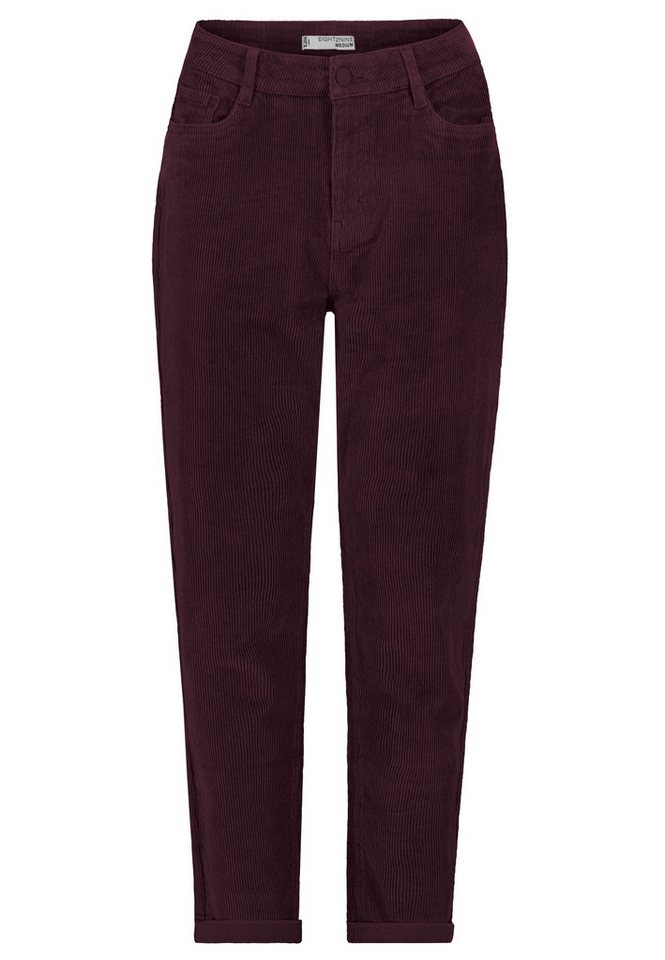 Eight2Nine Stoffhose Damen Kordhose MOM Fit mit Aufschlag 5 Pocket, Gürtelschlaufen von Eight2Nine