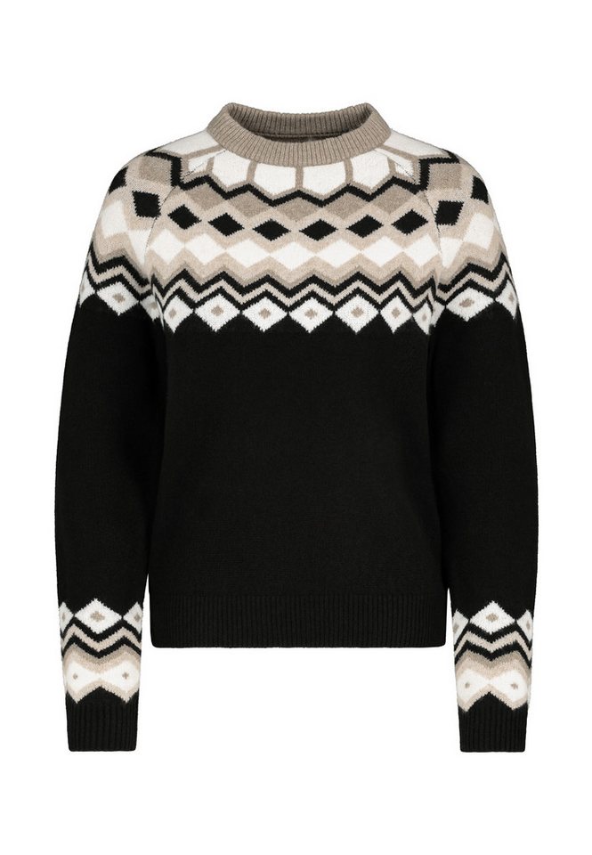 Eight2Nine Strickpullover Damen Pullover mit Winter Muster Breite Rippbündchen, Raglanärmel, Rundhalsausschnitt von Eight2Nine