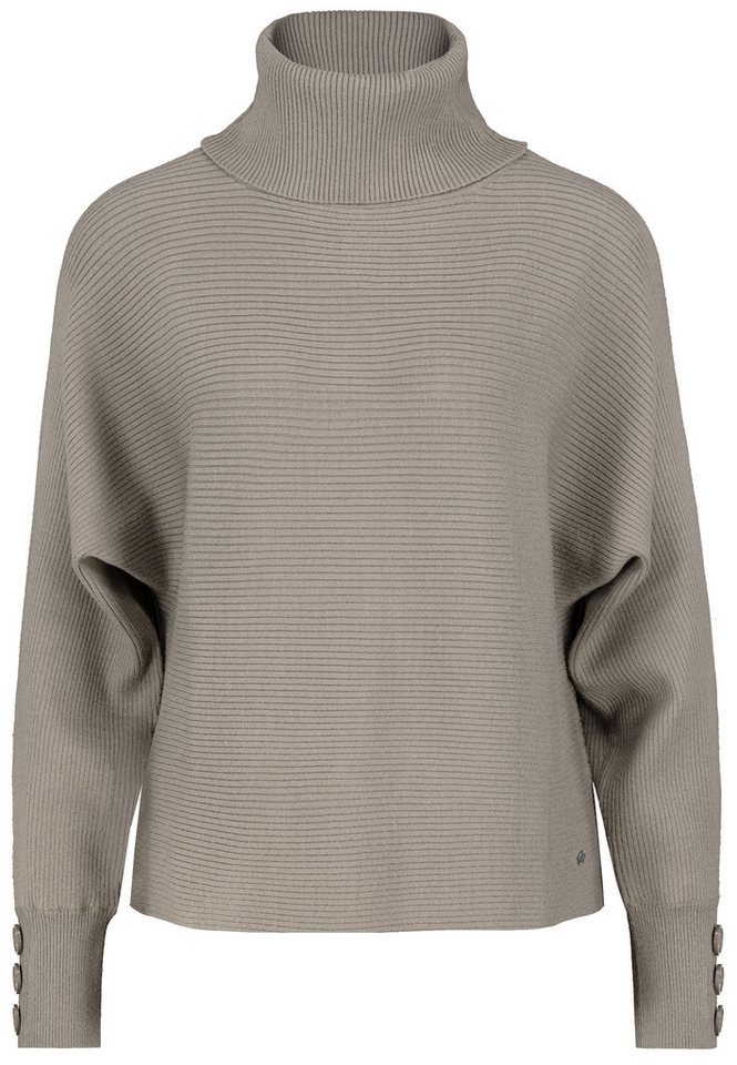 Eight2Nine Strickpullover Hochwertiges Ripp Strickdesign mit Rollkragen und Knöpfen Rippenstrick-Pullover von Eight2Nine