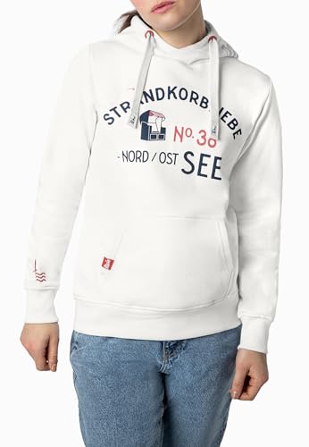 Eight2Nine Sublevel Damen Hoodie mit Küstenprint - Entspannter Strandflair für lässige Tage an der Küste und in der Stadt White L von Eight2Nine