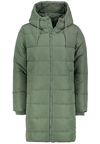 Eight 2 Nine Winter Jacke Steppjacke Parka Steppmantel Wintermantel Lange Outdoor, Farbe:Grün, Größe:M 38 von Eight 2 Nine