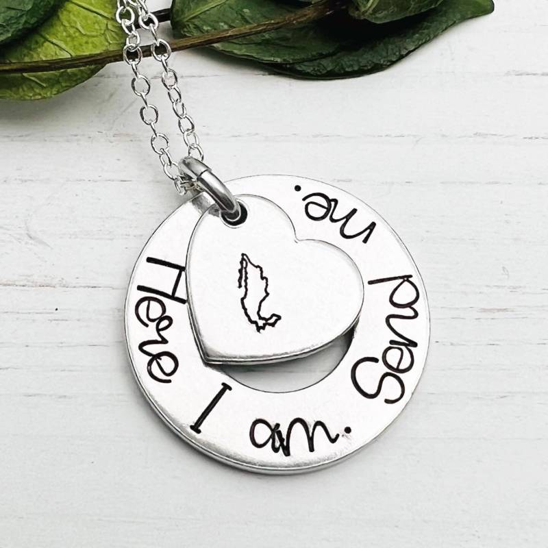 50 Ständer & 13 Länder „Hier Bin Ich. Sende Mir." Schrift - Hand Gestempelt Custom Für Missionary Care Paket Geschenkideen Lds | Acht9 Designs von Eight9Designs