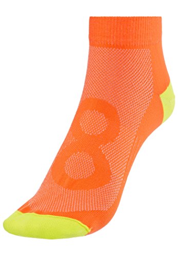 Eightsox Color 2 Edition 2-pack Blau-Orange - Atmungsaktive schnelltrocknende Sportsocken, Größe EU 45-47 - Farbe Azur - von Eightsox