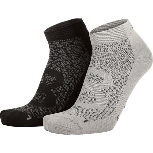 Eightsox Nature 1 2-pack Grau-Schwarz - Komfortable atmungsaktive Multifunktionssocken, Größe EU 42-44 - Farbe Light Gre von Eightsox