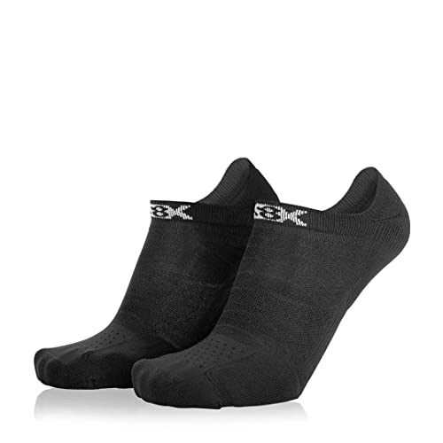 Eightsox Sneaker 2-pack Schwarz - Komfortable atmungsaktive Sneaker Socken, Größe EU 39-41 - Farbe Black Uni von Eightsox