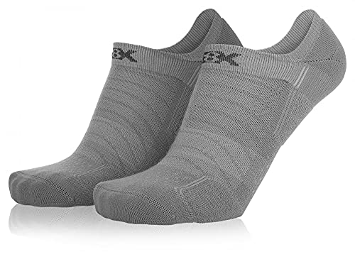 Eightsox Sneaker Merino 2-pack Grau - Merino Bequeme vielseitige Sneaker Socken, Größe EU 45-47 - Farbe Grey Uni von Eightsox