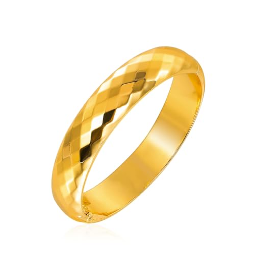 Eigso 13MM Rhombic Cut Gold Kupfer Armreif Armband für Frauen Minimalismus Mode Schmuck Accessoire für Frau Mann von Eigso