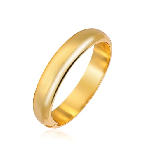 Eigso 13MM Thick Gold Chunky Bracelet Bangle for Women Men Unisex Trend Arc Oval Open Cuff Bangle Wristle Wristband for Woman Man von Eigso