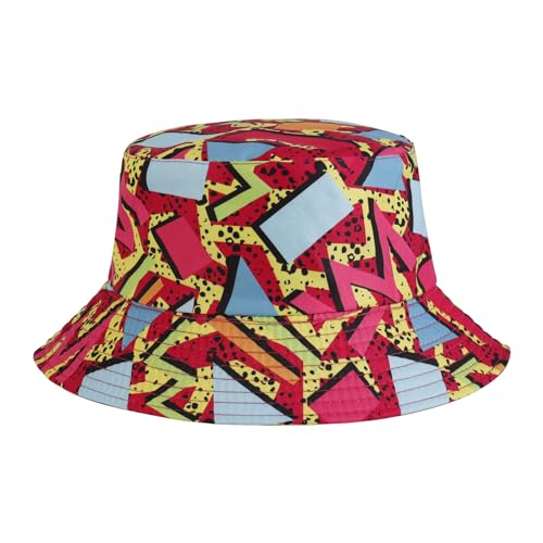 Eigso 80s Retro Rock Eimer Hut für Frauen Männer 90s Sommer Strand Hip Hop Fischer Hut für Frau Mann von Eigso