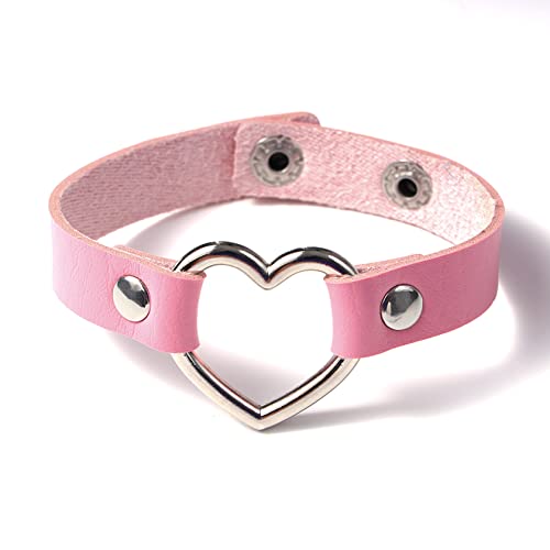 Eigso Hollow Out Heart Gothic Armband für Frauen und Männer Cool Punk Soft Leder Armband Erschwinglich von Eigso