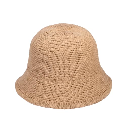 Eigso Khaki geflochtene geflochtene Eimer Hut für Frauen Männer Mode Trend Woven Mesh Outdoor Fischer Hut für Frau Mann von Eigso