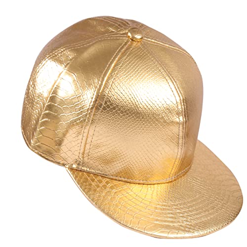 Eigso Unisex Metallic Baseball-Hüte für Männer Frauen Snapback Flache Krempe Baseball-Hüte einstellbar von Eigso