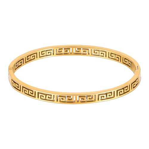 Eigso Unisex Mode Gold Armreif Armband für Männer Frauen Hohle Manschette Armband für Mann Frau von Eigso