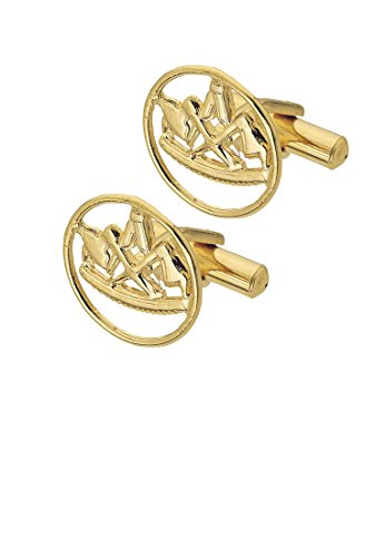 Eiko Manschettenknöpfe mit Zunftzeichen, vergoldet (Zimmermann) von Eiko
