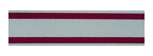 Eiko Hosenträger, 36 mm breit mit Lederrückenteil (120 cm, grau/rot) von Eiko