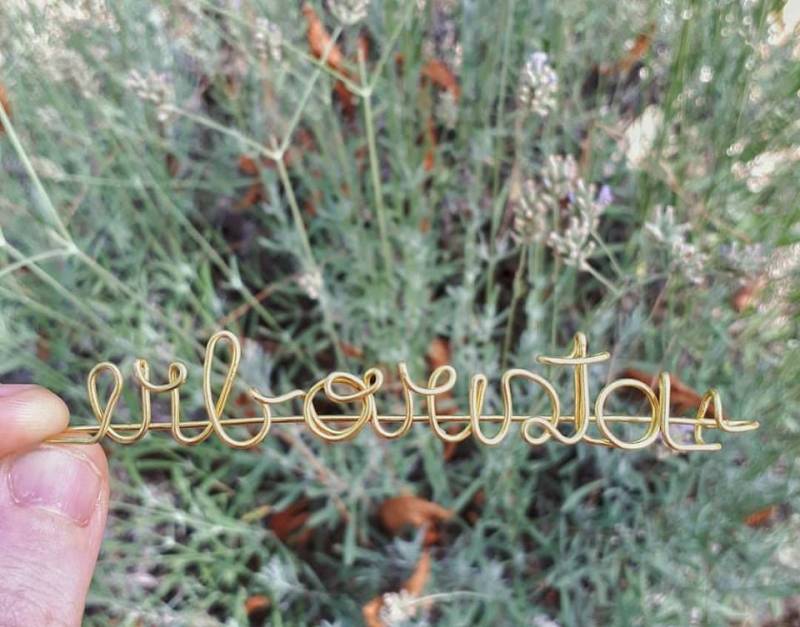 Personalisierter Pin, Wire Name Brosche, Personalisierter Schmuck, Custom von Eilishgioielli