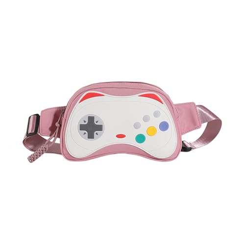 Niedliche Gamepad-Hüfttasche, Bauchtasche für Damen und Herren, Gamer-Controller, Crossbody-Gürteltasche zum Wandern, Reisen, Pink, Einheitsgröße von Eilova Orityle