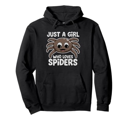 Ein Mädchen, das das hübsche Cartoon -Design liebt Pullover Hoodie von Ein Mädchen, das Cartoon Design liebt a girl spide