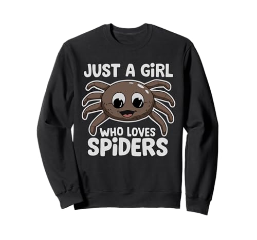 Ein Mädchen, das das hübsche Cartoon -Design liebt Sweatshirt von Ein Mädchen, das Cartoon Design liebt a girl spide