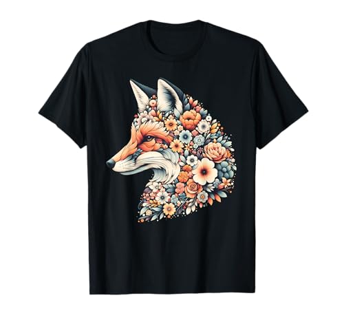 Floral Wolf Trachtenshirt Dirndl Blumen t shirt Damen Tracht T-Shirt Floral Wolf Trachtenshirt Dirndl Blumen t shirt Damen Tracht T-Shirt von Ein süßes Wolf karneval Wolf Tshirt damen