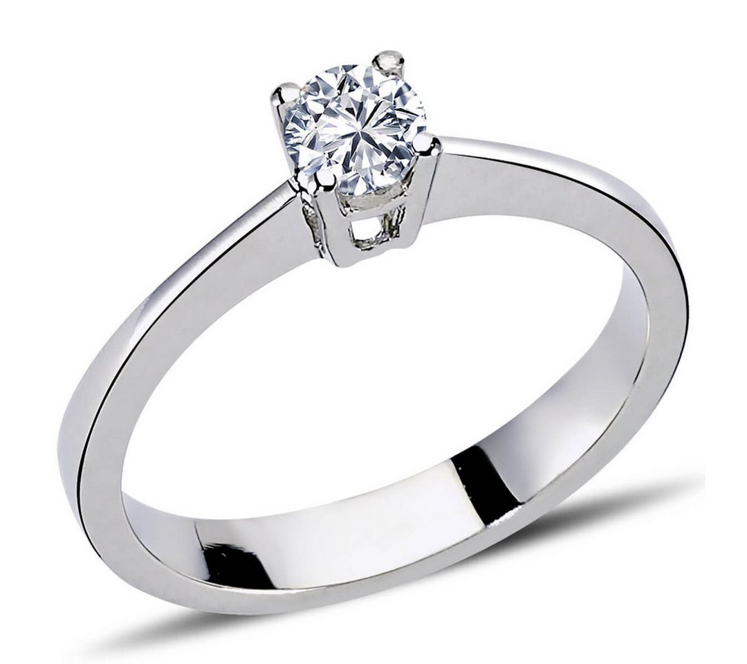 EinStein Diamant Diamantring, 0,20 Carat Diamant Solitär Ring Antragsring 14 Karat Weißgold von EinStein Diamant