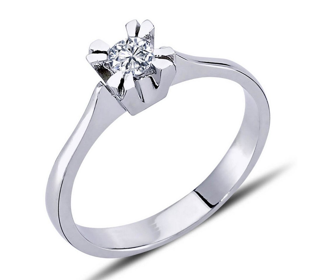 EinStein Diamant Diamantring, 0,25 Carat Solitär Diamant Ring Antragsring 14 Karat Weißgold von EinStein Diamant