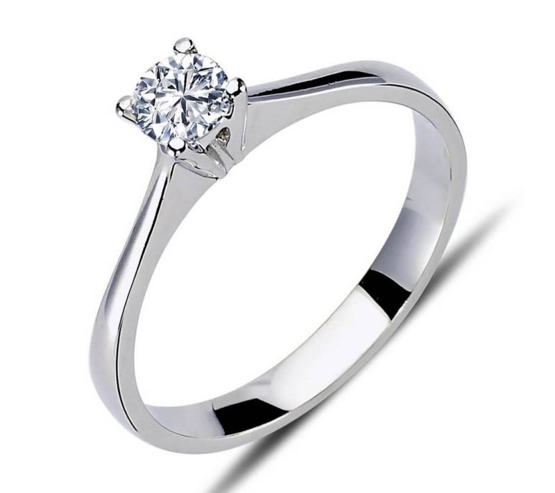 EinStein Diamant Diamantring, 0,26 Carat Solitär Diamantring Antragsring 14 Karat Weißgold von EinStein Diamant