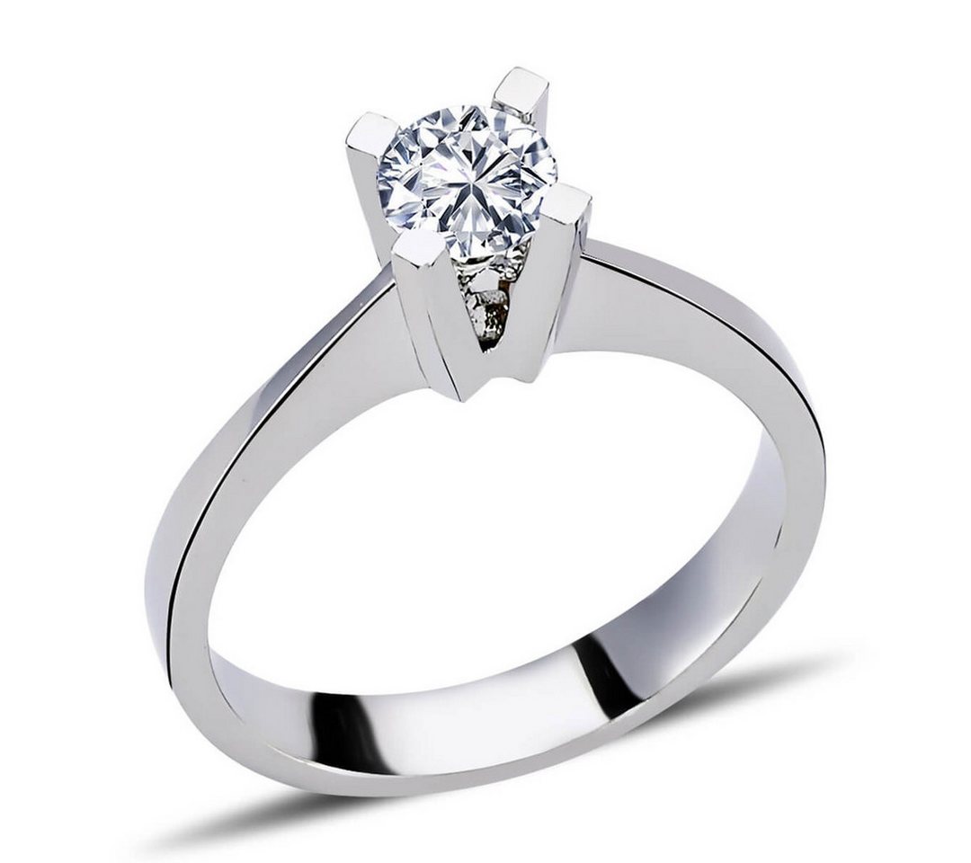 EinStein Diamant Diamantring, 0,40 Carat Diamant Solitär Ring Antragsring 14 Karat Weißgold von EinStein Diamant