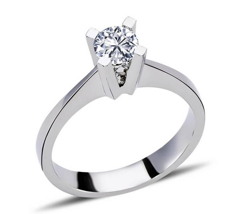 EinStein Diamant Diamantring, 0,40 Carat Diamant Solitär Ring Antragsring 14 Karat Weißgold von EinStein Diamant