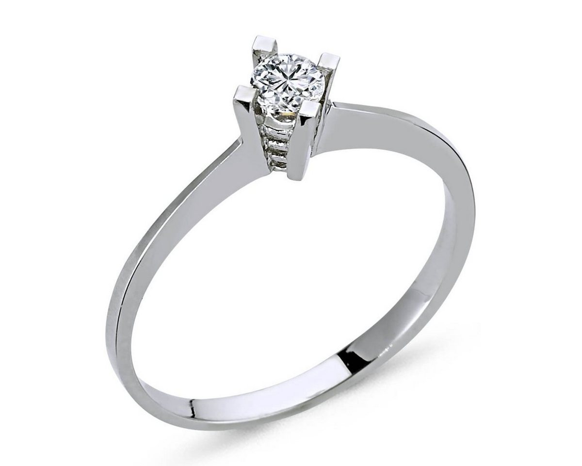 EinStein Diamant Diamantring 0,16 Carat Diamant Solitär Ring Verlobungsring Weißgold, Diamant von EinStein Diamant