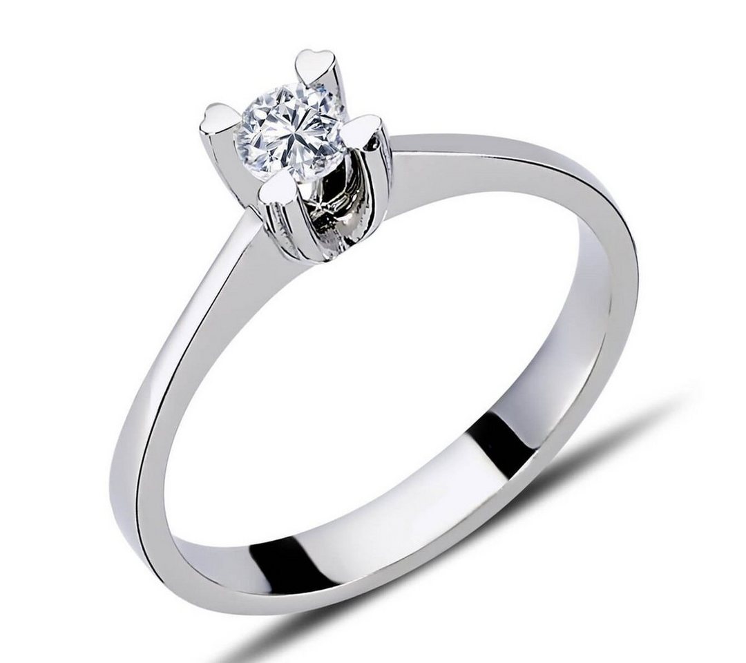 EinStein Diamant Diamantring 0,20 Carat Solitär Diamant Ring Verlobungsring Weißgold, Diamant von EinStein Diamant