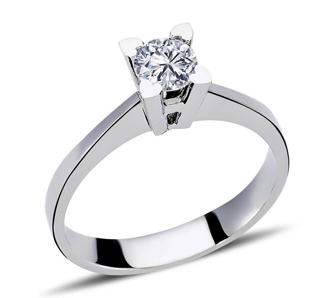 EinStein Diamant Diamantring 0,41 Carat Diamant Solitär Ring Verlobungsring Weißgold, Diamant von EinStein Diamant