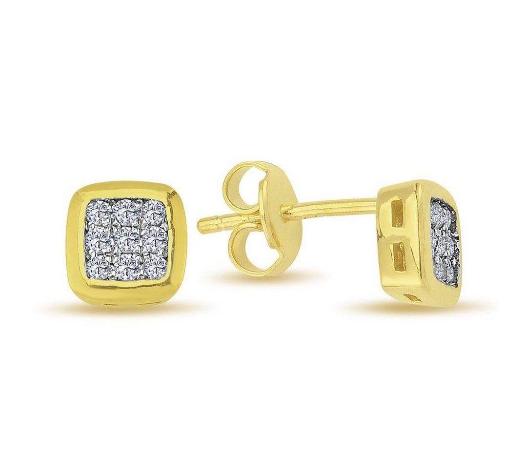 EinStein Diamant Ohrstecker-Set Diamanten Brillant Schliff Ohrstecker Gelbgold, 14 Karat Weißgold, Brillant-Schliff Ohrstecker, Ohrringe, Ohrschmuck, Diamant von EinStein Diamant