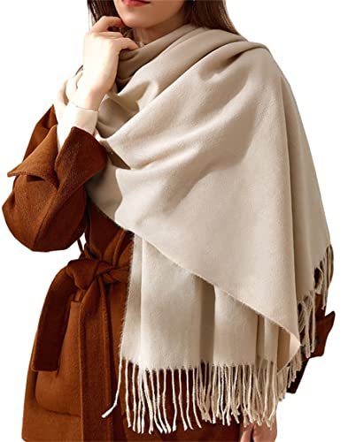Einaily Damen Schal Kariert übergroßer Winter Schal Quadratisch Deckenschal Herbstschal Karo Tartan Streifen Plaid Muster XXL Oversized Fransen Poncho 40+ Farben Frauen Schals Weich Warm Strickschal von Einaily