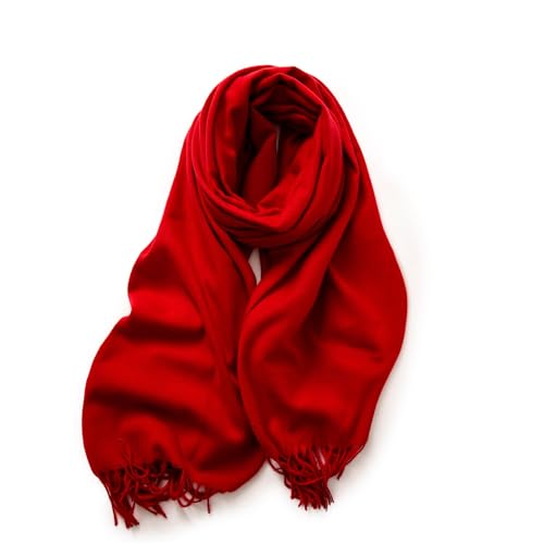 Einaily Schal Damen Warm Herbst Winter unifarben Baumwolle mit quasten/fransen, 30+ Farben Pashmina Schals und Tücher XXL Stola übergroßer Halstuch Schultertuch Herbstschal Winterschal Scarf Poncho von Einaily