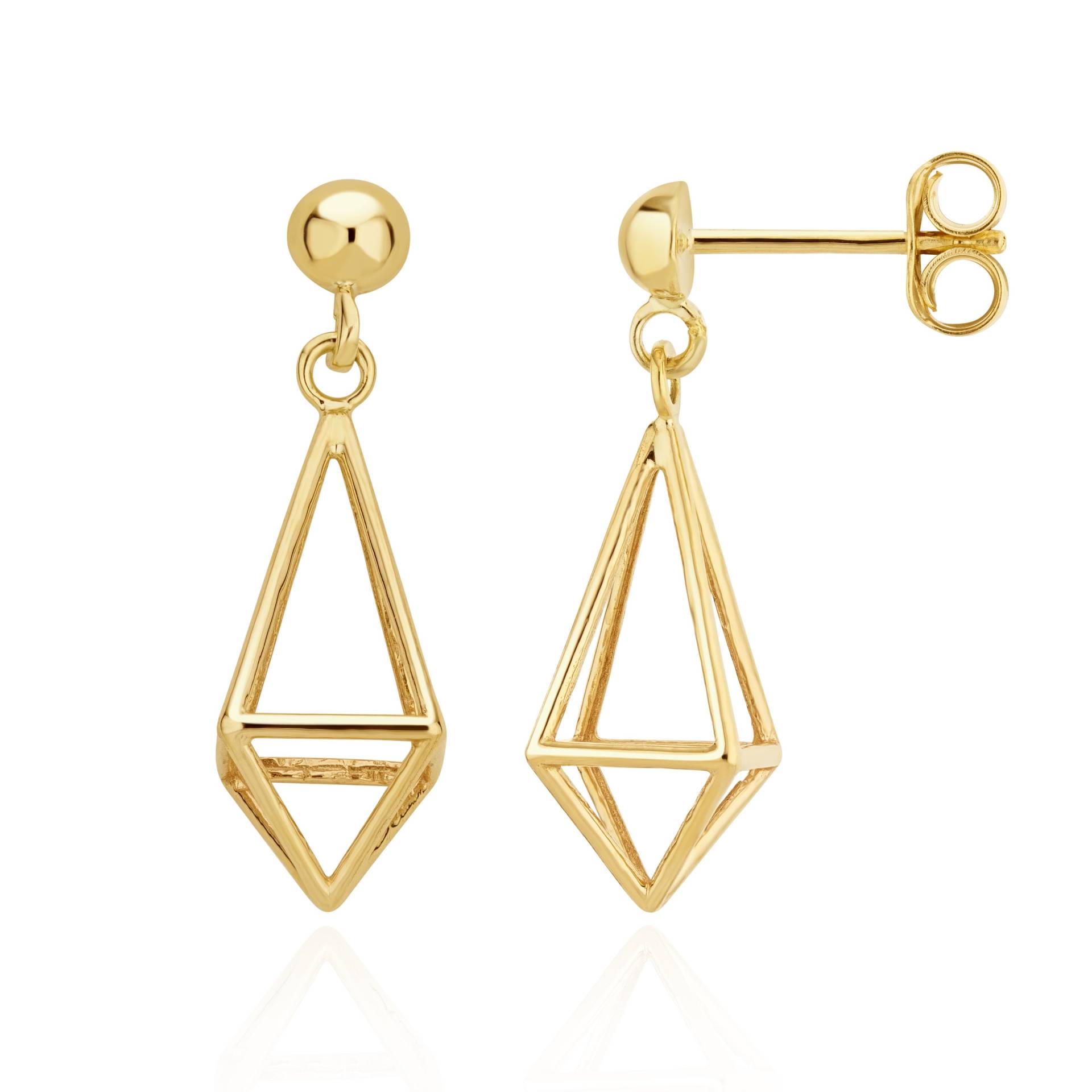 9 Karat Gelbgold 3D Drachen Tropfen Ohrringe 9 Karat Gelbgold 3D Drachen Tropfen Ohrringe von EinatsBoutique