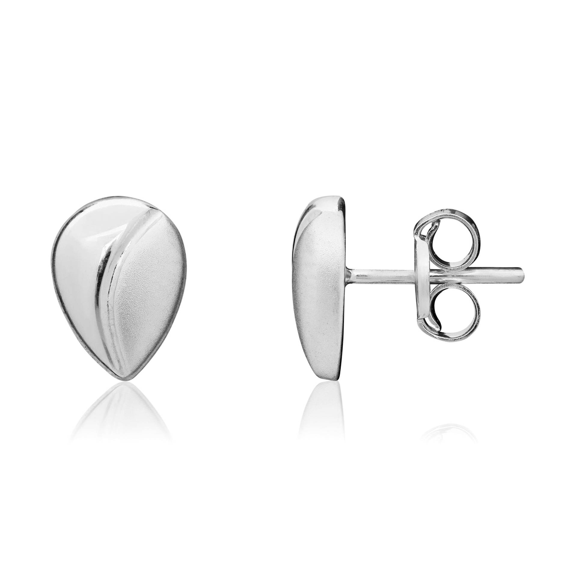 9 Karat Weißgold Tropfen Ohrstecker 9 Karat Weißgold Tropfen Ohrstecker von EinatsBoutique