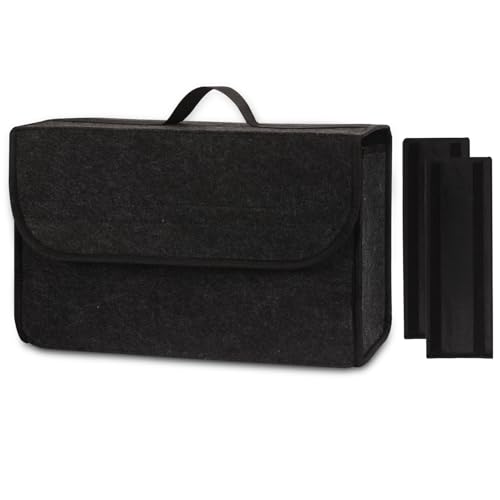 Einesin Auto Kofferraumtasche aus Filz mit Klett Fixierung Kfz Kofferraum Organizer Tasche, Filz Auto Box kofferraumtasche Toolbag - Geeignet für alle Fahrzeuge von Einesin