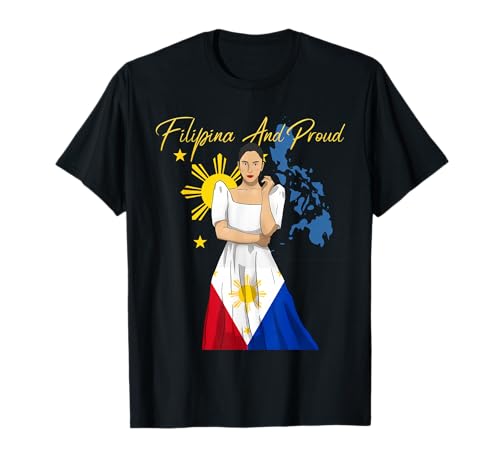 Philippinen Philippines Filipina Flagge Mädchen Frau T-Shirt von Einfach Pinoy Pinay