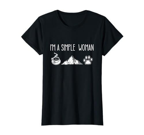 I'm A Simple Woman Kaffee Berge Katze Hunde Gassi T-Shirt I'm A Simple Woman Kaffee Berge Katze Hunde Gassi T-Shirt von Einfache Frau Kaffee Wandern Katzen Pfote