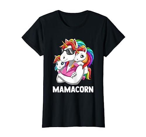 Cooles Mamicorn Mutter Baby Töchter Zwillinge Einhörner T-Shirt von Einhörner Mama und Töchter Muttertag